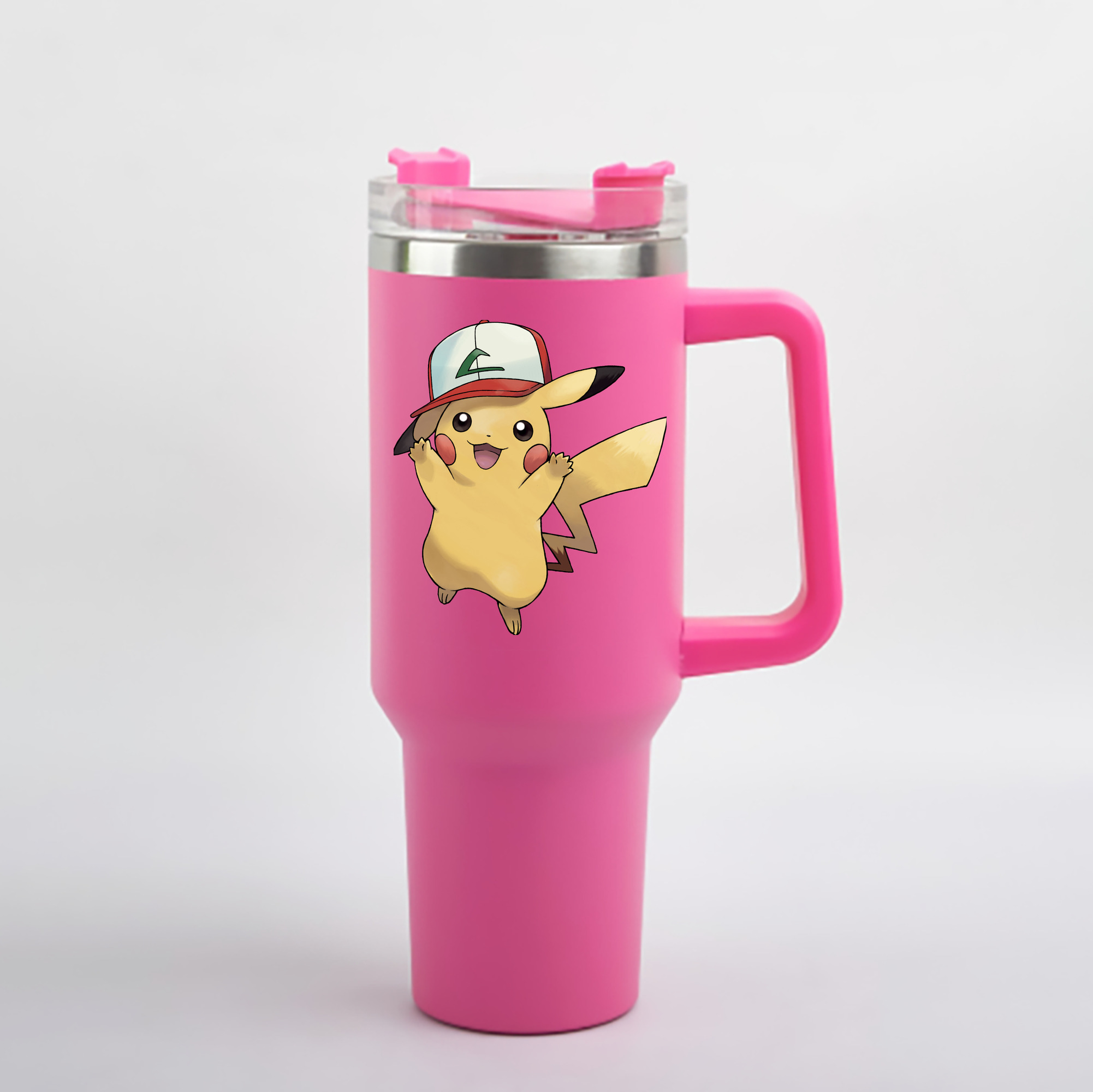 （画像用） ポケットモンスター Pokémon 1200mL車用タンブラー - クリスタルステッカー（プラスチックストロー付き）